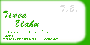 timea blahm business card